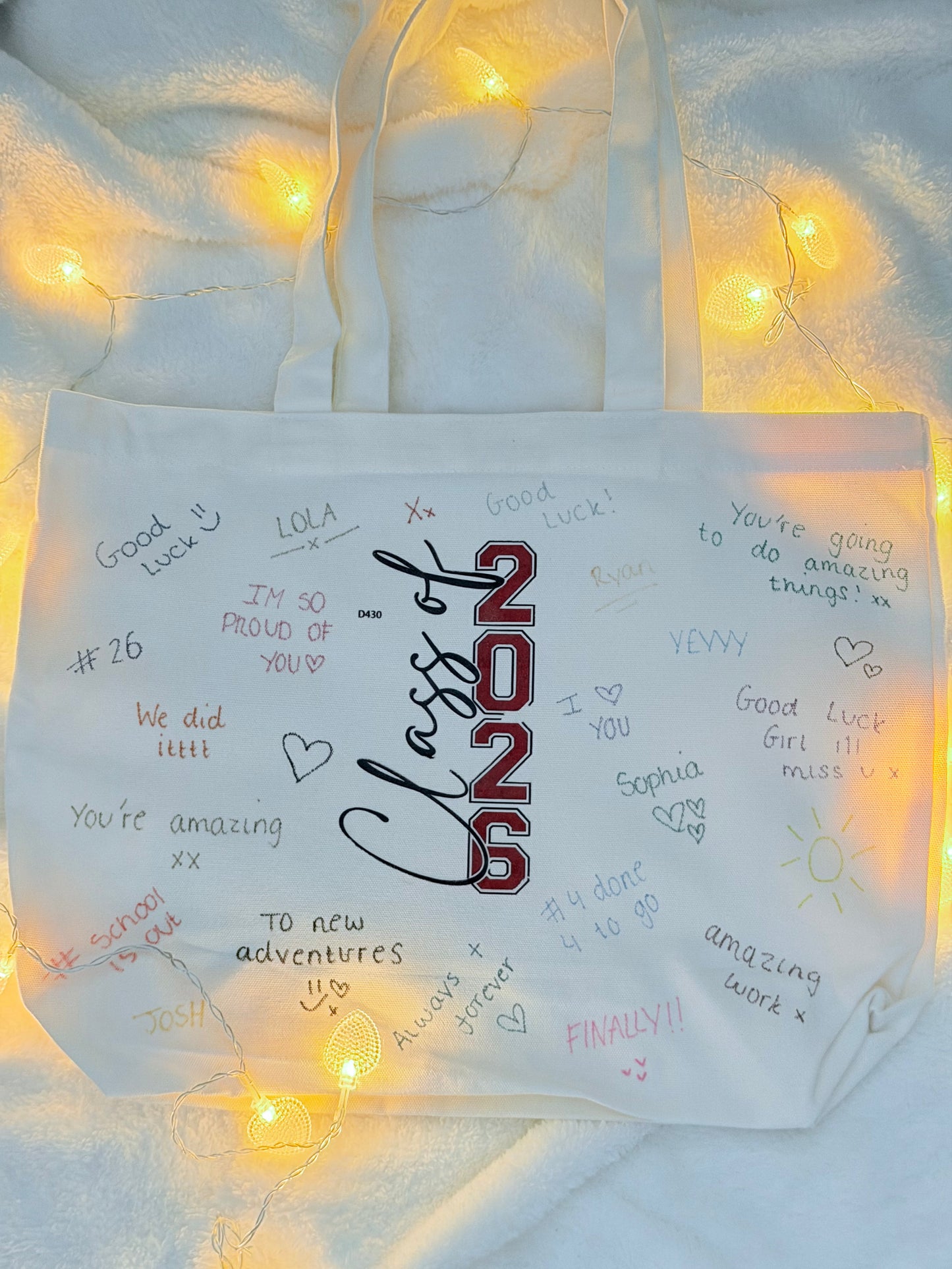 Class of 2026 Thick Long Handled Tote Bag