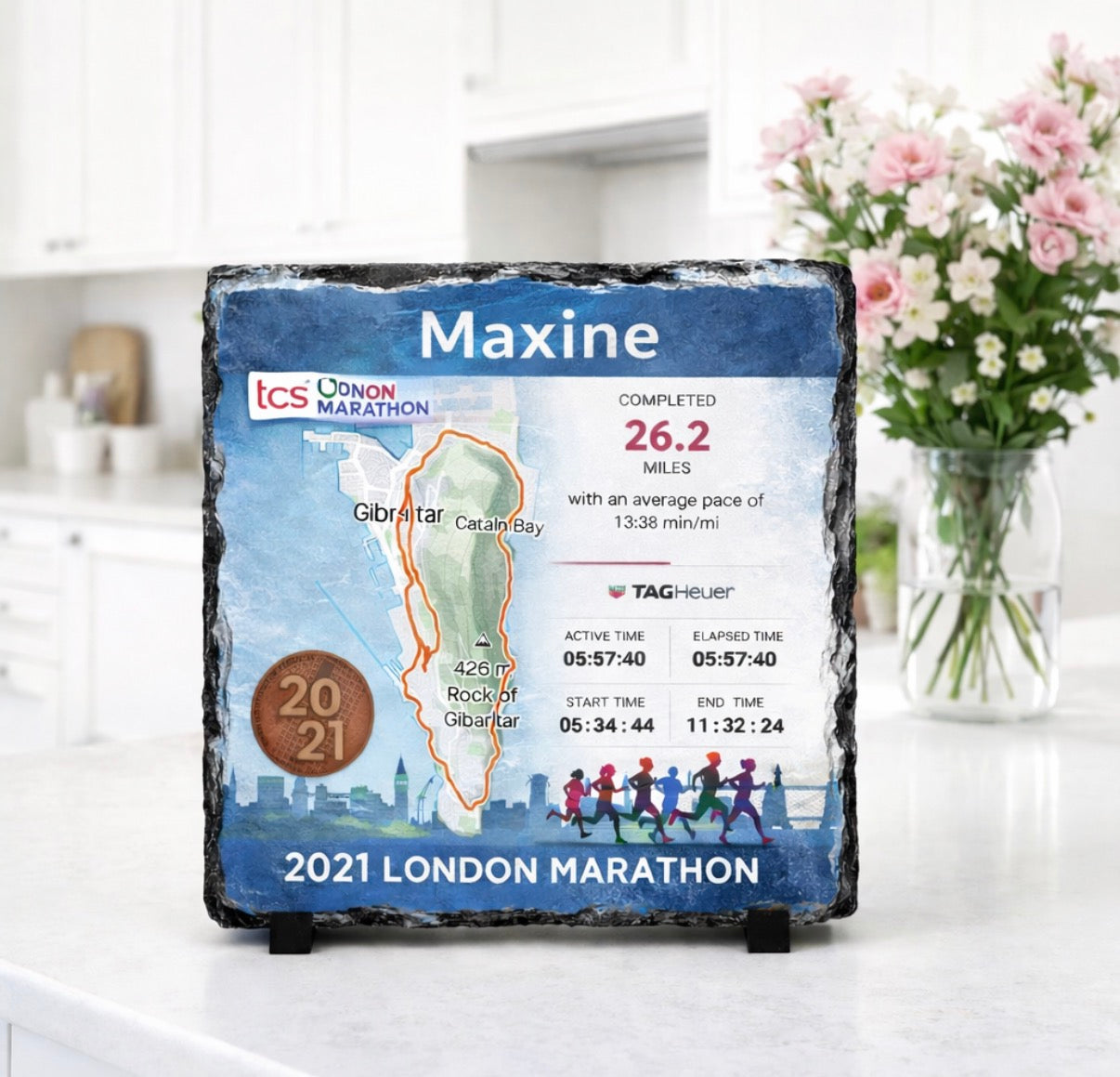 π
Personalised Running Photo Slate β 14x14cm π