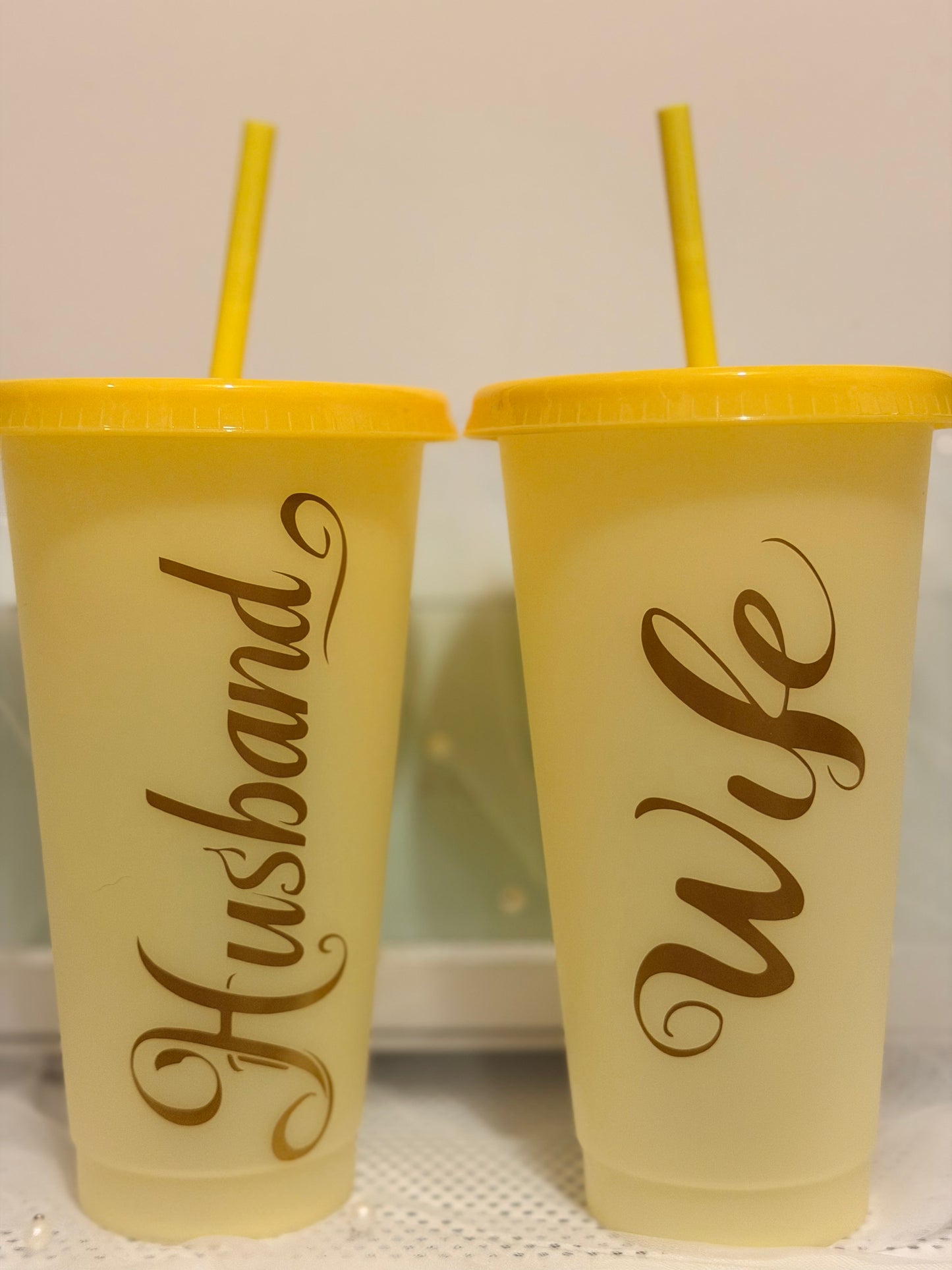 Husband & Wife 24oz Cold Cup Duo