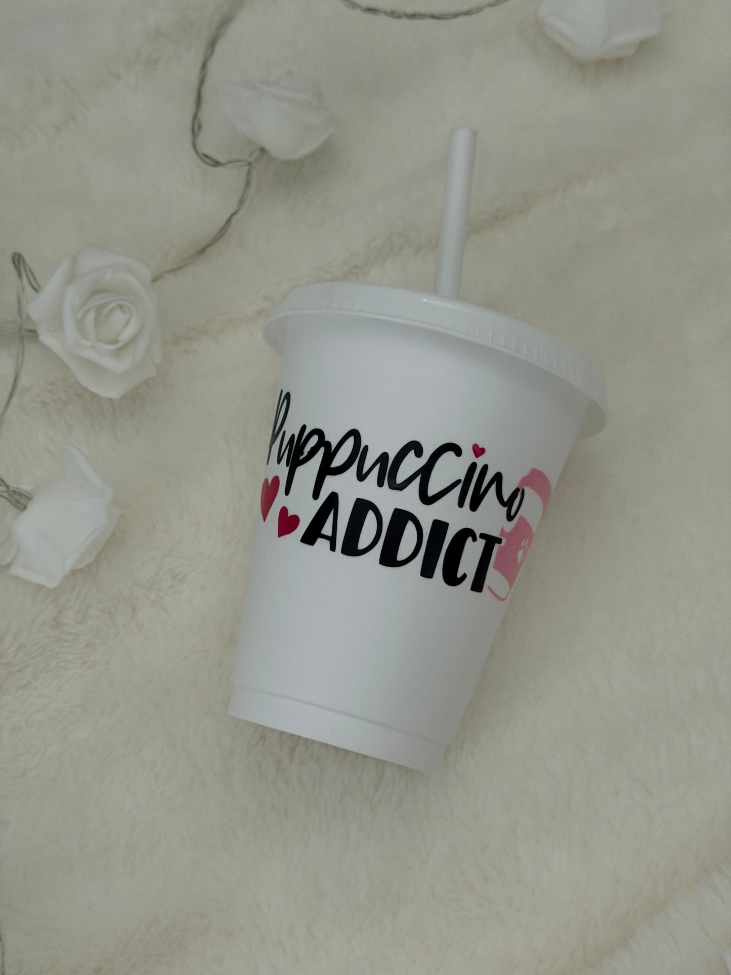 16oz Puppuccino Addict Cold Cup