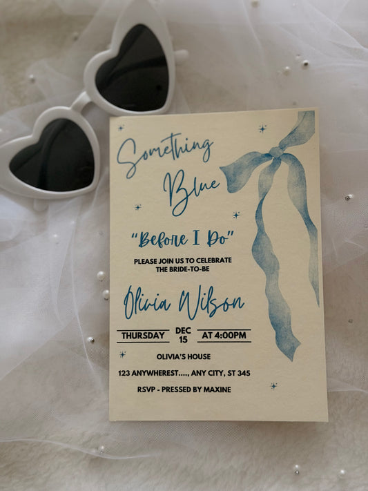 Something Blue, Before I Do, Invite