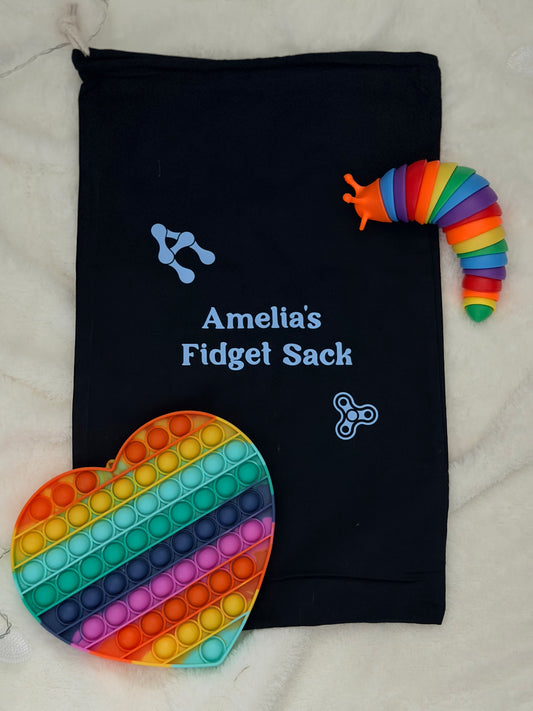 Personalised Sensory/Fidget Cotton Sacks