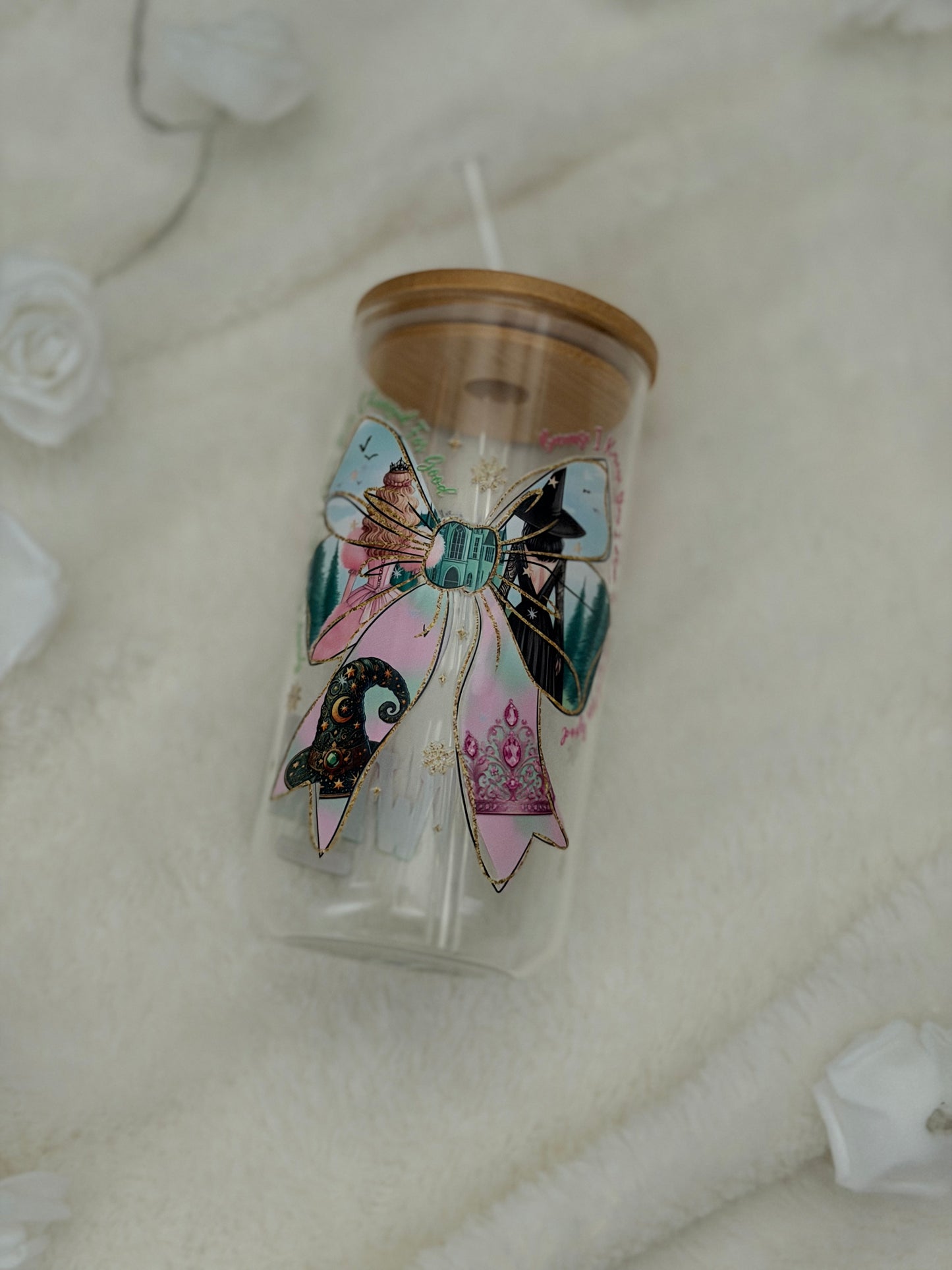 16oz Wicked Themed Glass Tumbler