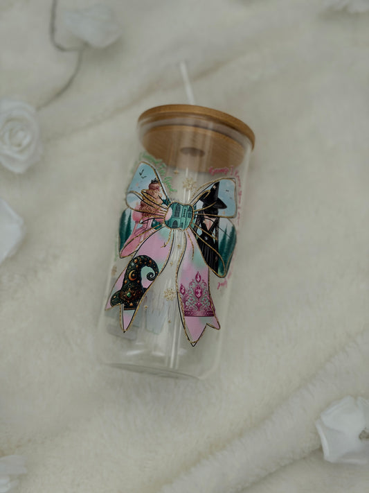 16oz Wicked Themed Glass Tumbler