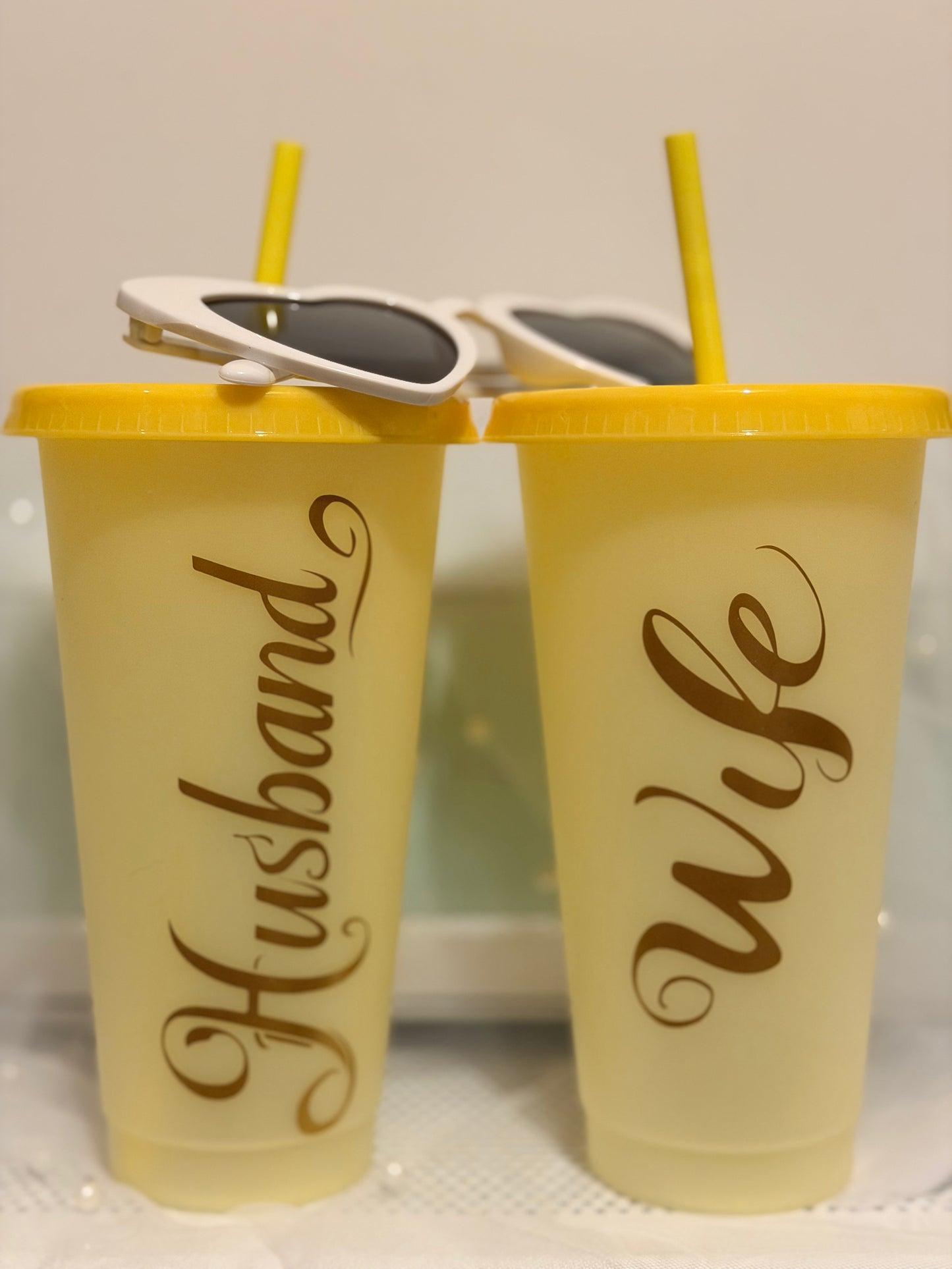 Husband & Wife 24oz Cold Cup Duo