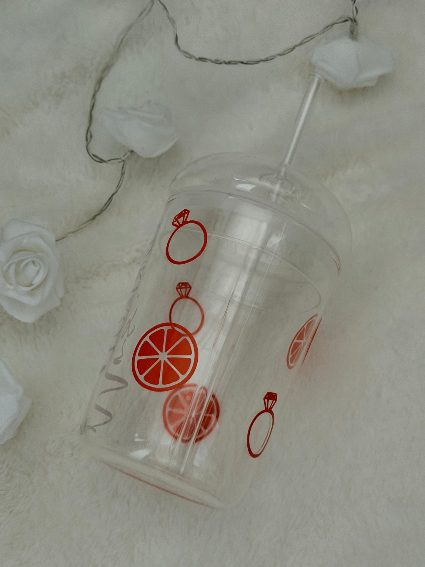 Mrs Loading 16oz Glass Tumbler with Glass Straw