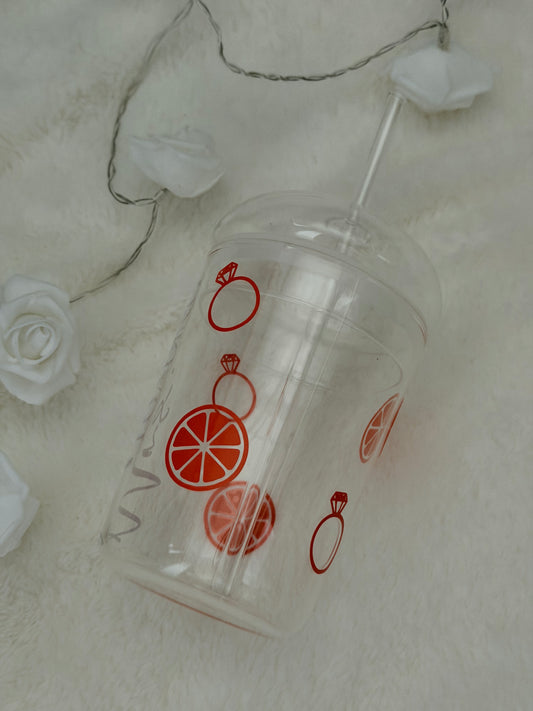 Mrs Loading 16oz Glass Tumbler with Glass Straw