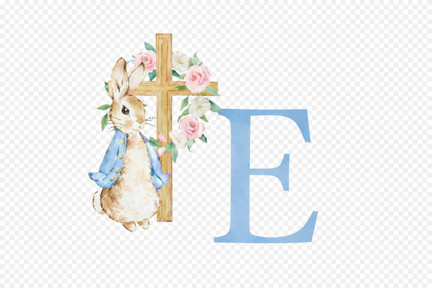 Personalised Baptism Bunny Plush – Custom Name Keepsake Gift – 20cm Sublimated plushie